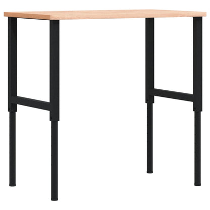 Werkbank 100x60x(71,5-98) cm massives Buchenholz rechteckig