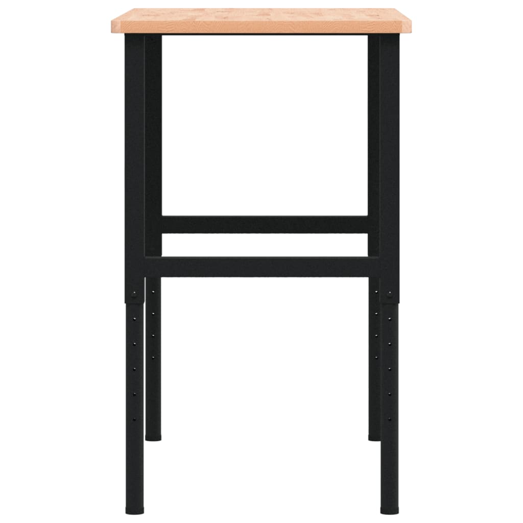Werkbank 100x60x(71,5-98) cm massives Buchenholz rechteckig