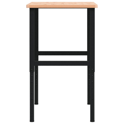 Werkbank 100x60x(71,5-98) cm massives Buchenholz rechteckig