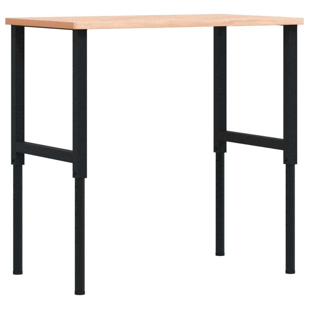 Werkbank 100x60x(71,5-98) cm massives Buchenholz rechteckig
