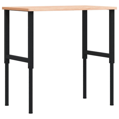 Werkbank 100x60x(71,5-98) cm massives Buchenholz rechteckig