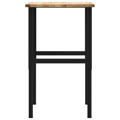 arbejdsbænk 80x60x(71,5-98) cm massivt egetræ