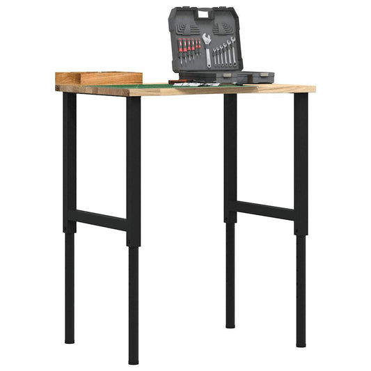 Werkbank 80x60x(71,5-98) cm massive Eiche
