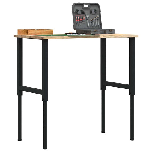 Werkbank 100x60x(71,5-98) cm massive Eiche