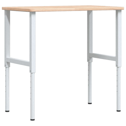 Werkbank 100x60x(71,5-98) cm massive Eiche rechteckig
