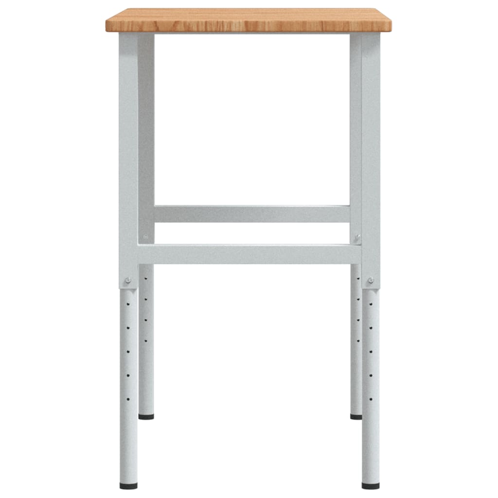 Werkbank 100x60x(71,5-98) cm massive Eiche rechteckig
