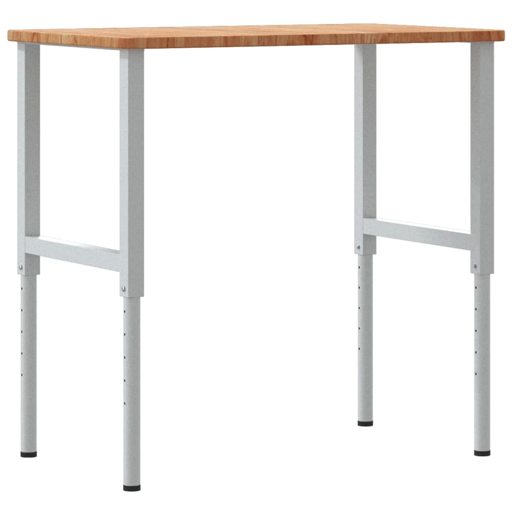 Werkbank 100x60x(71,5-98) cm massive Eiche rechteckig