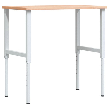 Werkbank 100x60x(71,5-98) cm massives Buchenholz rechteckig