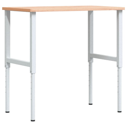 Werkbank 100x60x(71,5-98) cm massives Buchenholz rechteckig