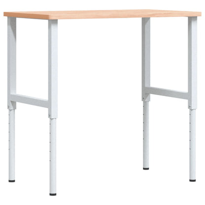 Werkbank 100x60x(71,5-98) cm massives Buchenholz rechteckig