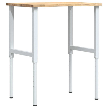 Werkbank 80x60x(71,5-98) cm massive Eiche