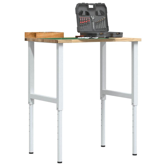 Werkbank 80x60x(71,5-98) cm massive Eiche
