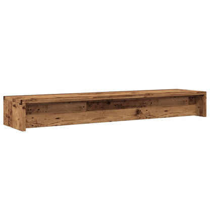 skærmstander 100x24x13 cm konstrueret træ antikt træ
