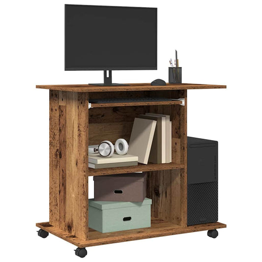 Computertisch 80x50x75 cm Spanplatte Antikholz