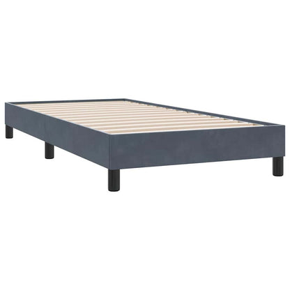 sengeramme uden madras 90x210 cm fløjl mørkegrå