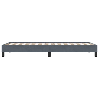 sengeramme uden madras 90x210 cm fløjl mørkegrå