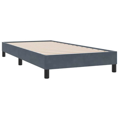 sengeramme uden madras 90x210 cm fløjl mørkegrå