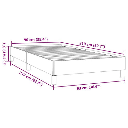 sengeramme uden madras 90x210 cm fløjl mørkegrå
