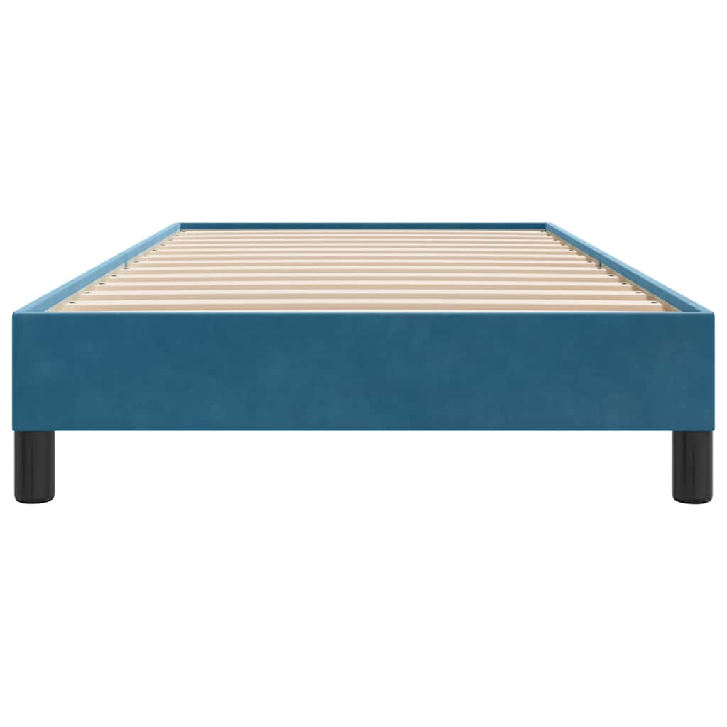 sengeramme uden madras 90x220 cm fløjl mørkeblå