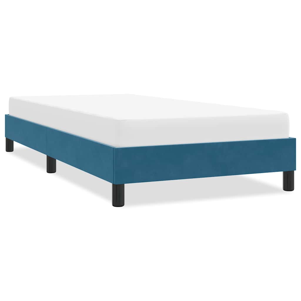 sengeramme uden madras 90x220 cm fløjl mørkeblå