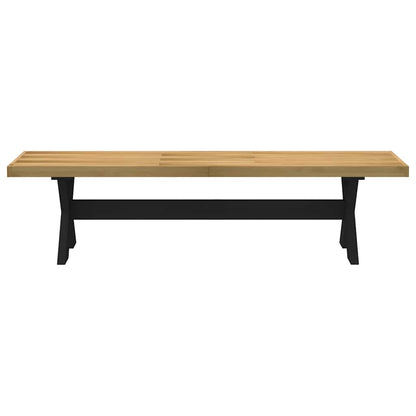 spisebænk NOAIN X-formede ben 180x40x45 cm massivt træ fyrretræ