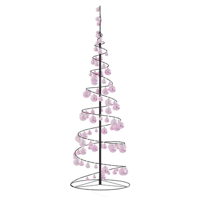 LED-juletræ med kugler 100 LED'er 150 cm varmt hvidt lys