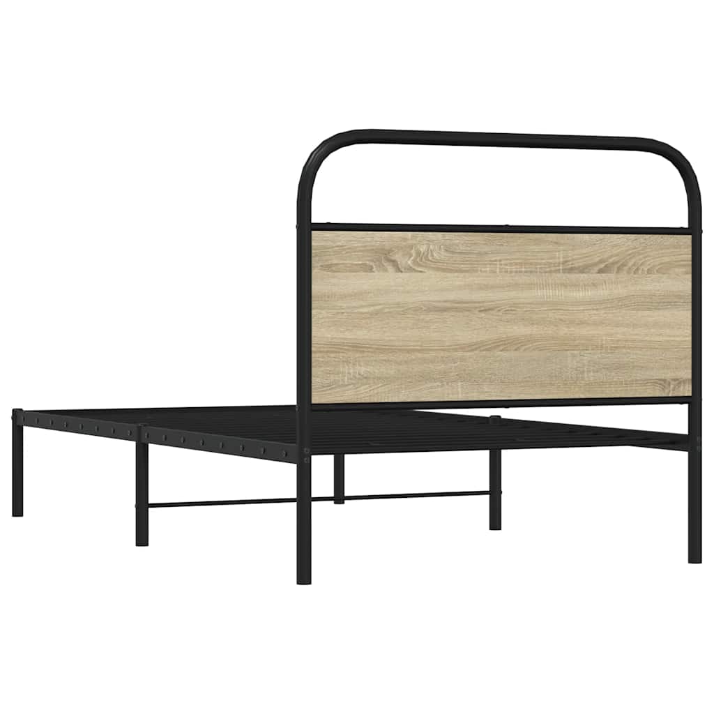 sengeramme 100x190 cm uden madras konstrueret træ sonoma-eg