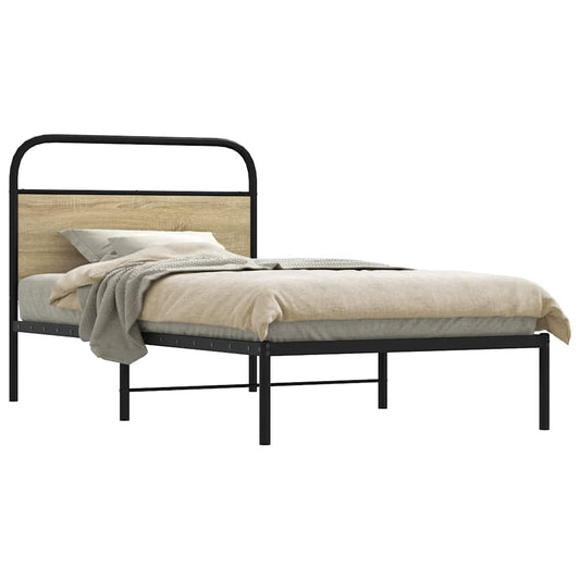 sengeramme 100x190 cm uden madras konstrueret træ sonoma-eg