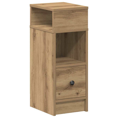 sengeborde 2 stk. med skuffe 25x31x66 cm kunsteg