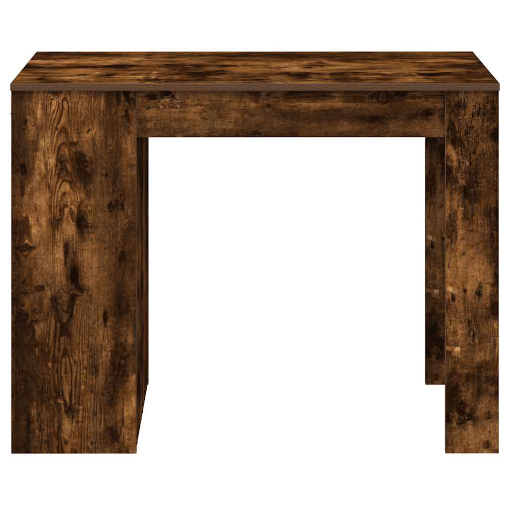 skrivebord med skuffe og hylde 102x62x77,5cm røget egetræsfarve