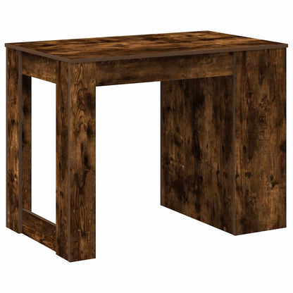 skrivebord med skuffe og hylde 102x62x77,5cm røget egetræsfarve