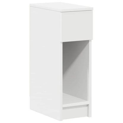 sengeborde med skuffe 2 stk. 20x36x60 cm hvid