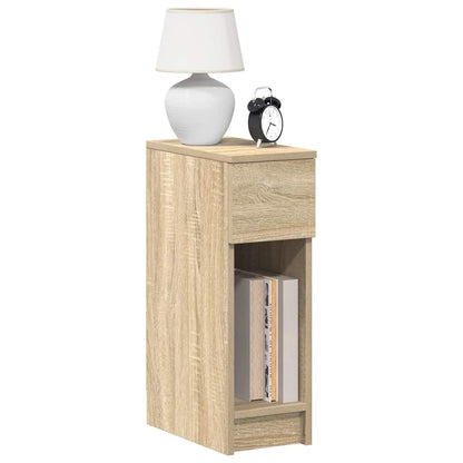 sengebord med skuffe 20x36x60 cm sonoma-eg