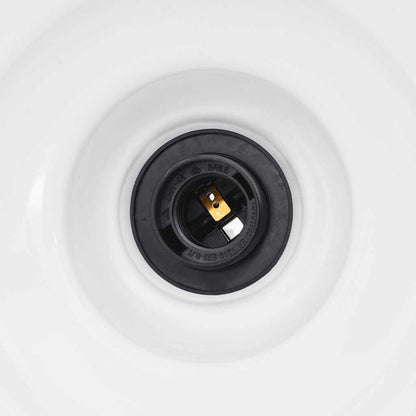 pendellampe højdejusterbar E27 Ø 31 cm metal glans hvid