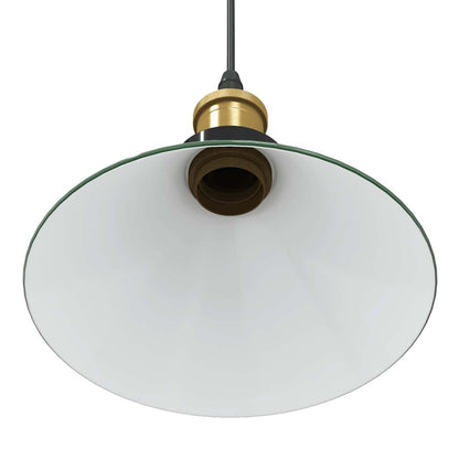 pendellampe højdejusterbar E27 Ø 22 cm metal glans grøn