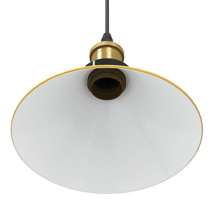 pendellampe højdejusterbar E27 Ø 22 cm metal glans gul