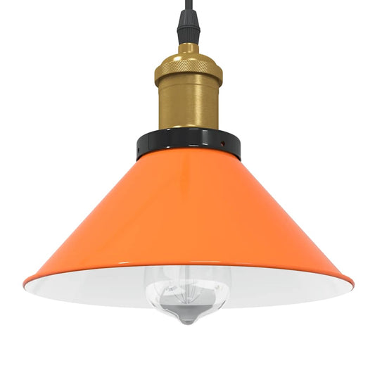 pendellampe højdejusterbar E27 Ø 22 cm metal glans orange