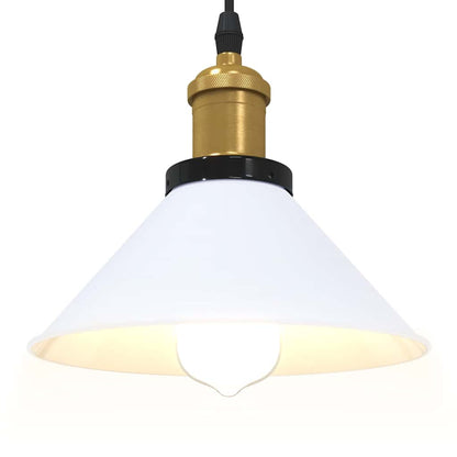 pendellampe højdejusterbar E27 Ø 22 cm metal glans hvid
