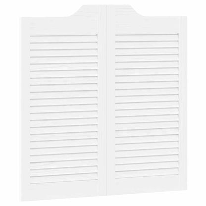 svingdøre 2-par 80x80 cm lameldesign hvid