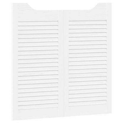 svingdøre 2-par 80x80 cm lameldesign hvid