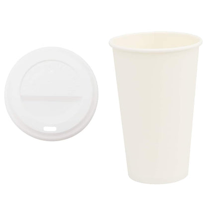 kaffekopper af papir med låg 1000 stk. 16oz 400ml