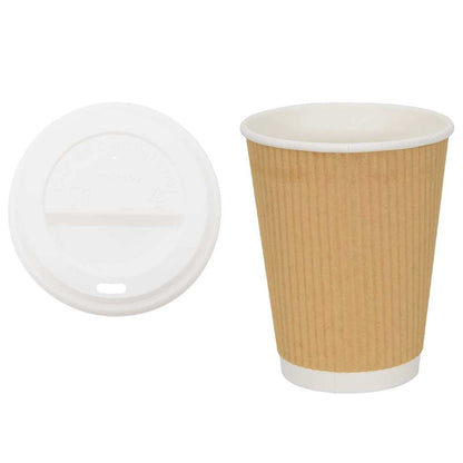 kaffekopper af papir med låg 1000 stk. 16oz 400ml