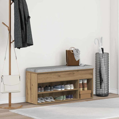 skobænk 102x30,5x45 cm konstrueret træ kunsteg