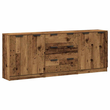Skænke 3 stk Gammelt træ 60x30x70 cm Konstrueret træ