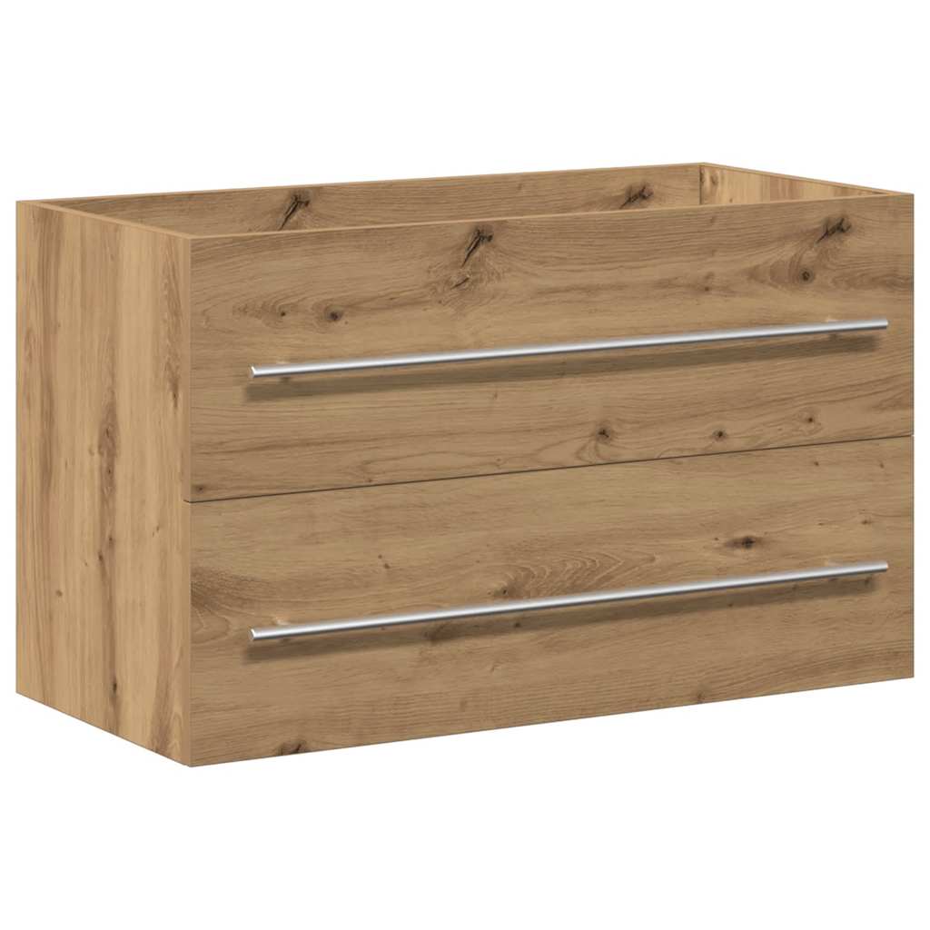 Kommod för tvättställ 80x38,5x48 cm parkett i konstträ