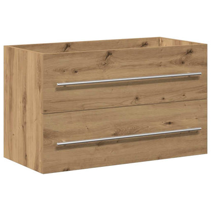 Kommod för tvättställ 80x38,5x48 cm parkett i konstträ