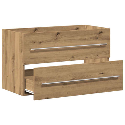 Kommod för tvättställ 80x38,5x48 cm parkett i konstträ