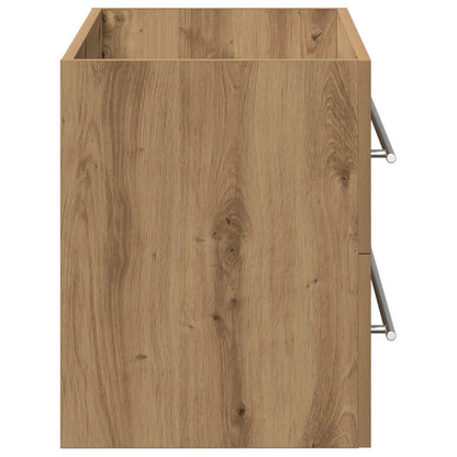 Kommod för tvättställ 80x38,5x48 cm parkett i konstträ