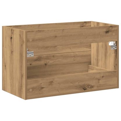 Kommod för tvättställ 80x38,5x48 cm parkett i konstträ