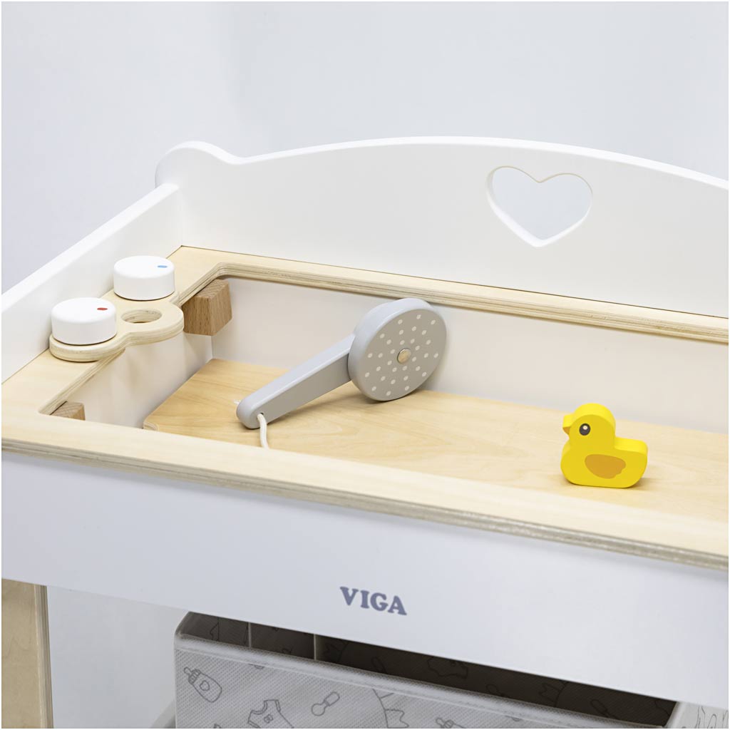 VIGA Dukkepuslebord med badekar